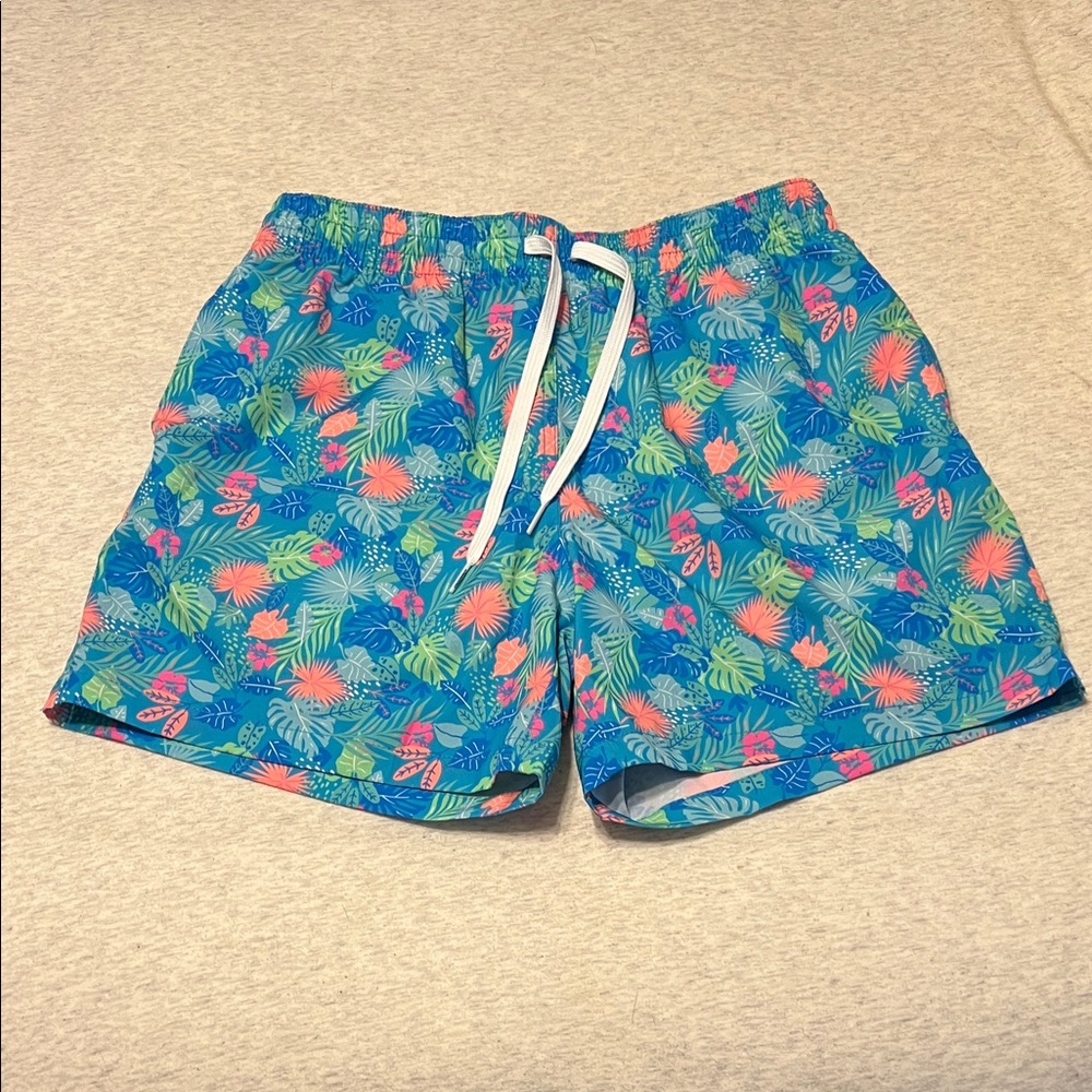 Chubbies Blue Tropical Leaf Men's Athletic Shorts